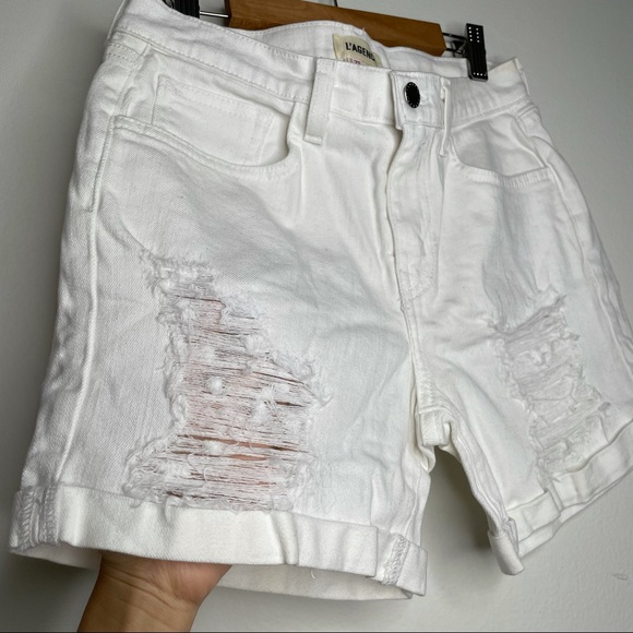 L'agence Denim White Shorts Size 25 - Picture 7 of 9